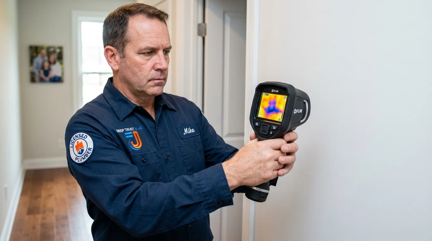 Thermal imaging leak detection by Johns Plumbing LLC in Tyrone